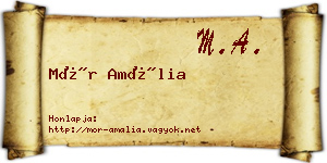 Mór Amália névjegykártya